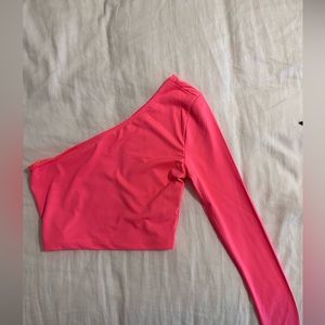 Hot Pink One Shoulder Top